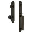 thumbnail image 3 of Grandeur 852135 Arc Solid Brass Rose Keyed Entry Single Cylinder 'D' Grip Handleset - Grey, 3 of 4