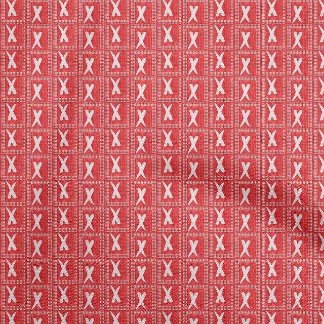 oneOone Georgette Viscose Red Fabric Abstract Texture Sewing Craft Projects Fabric Prints By Yard 42 Inch Wide