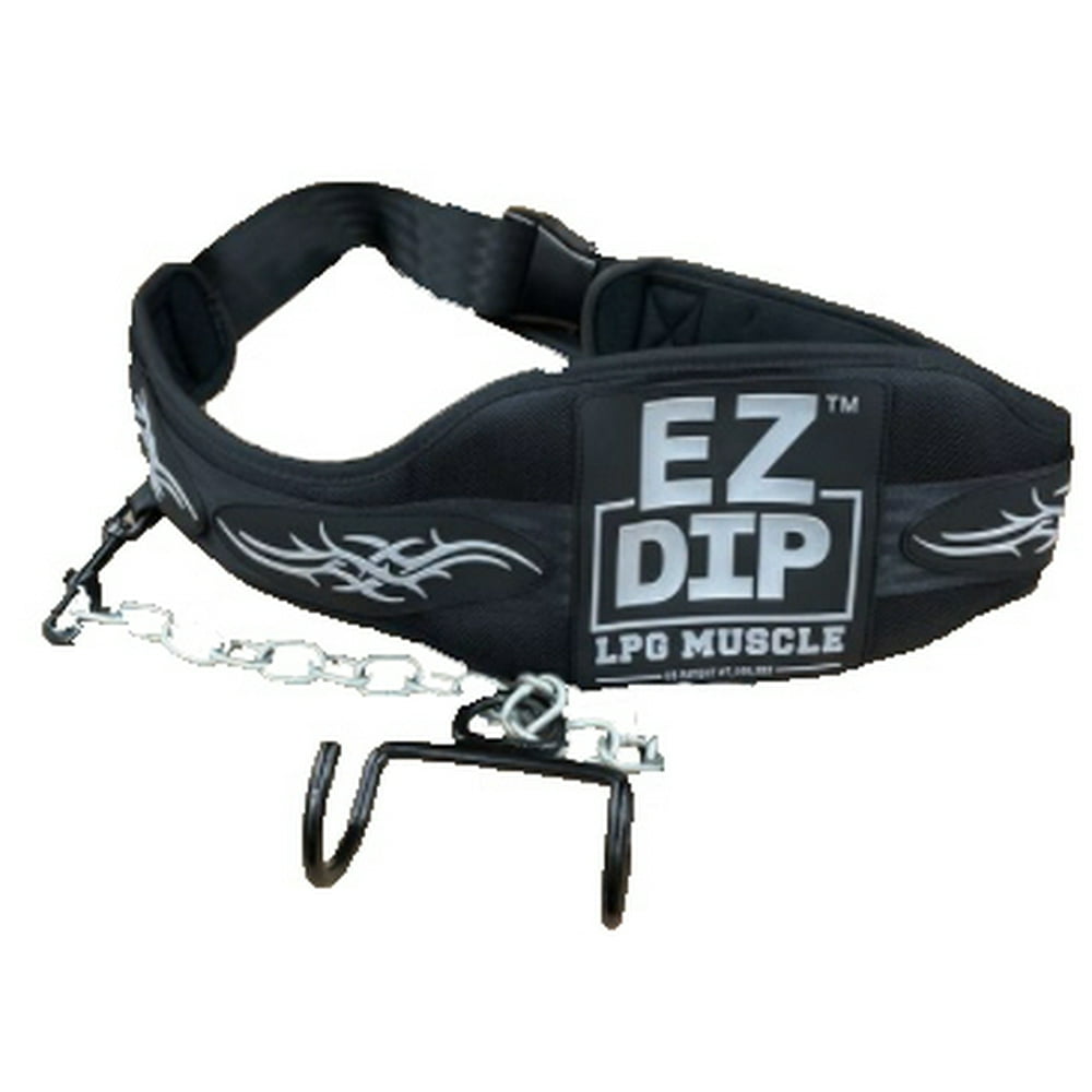 LPG Muscle EZ Dip Dumbbell Dipping Belt w/ dumbbell hook
