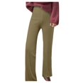 thumbnail image 1 of Gibobby pantalones deportivos Pantalones de pierna ancha de punto en otoño e invierno 2023, pantalones de pierna recta a con sensación de caída, pantalones gruesos sueltos(Verdinegro, Talla única), 1 of 4