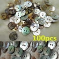 thumbnail image 1 of 100PCS/Lot 10mm Round Shell Sewing Buttons 2 Hole Button Natural Shell Buttons Color Japan Mother Of Initation Pearl Buttons, 1 of 4