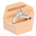 thumbnail image 3 of Wood Holder Jewelry Accessories Gifts Display Engagement Shop Hexagon 2 Slot, 3 of 8