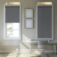 thumbnail image 3 of Boolegon Blackout Roller Shades for Windows,Cordless,Linen Fabric,Roller Blinds,Thermal Insulated Fabric UV Protection,Window Shades for Home,Office,Bedroom,Door, Blackout-Grey, 24"W x 72"H, 3 of 7