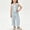 Sky Blue, variant on FRSASU Girls Summer 2 Piece Outfits BowTie Front Sleeveless Vest Tops with Wide Leg Pants Striped Knit Matching Sets Sky Blue