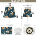 thumbnail image 4 of Yayeee Mini Table Lamp 10.8" Dimmable with Fabric Shade 3 Color Temperatures, Blue Oranges, 4 of 7