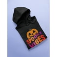thumbnail image 3 of Spooky Vibes. Retro Pumpkin Hoodie Men -Image by Shutterstock, Male Medium, 3 of 4