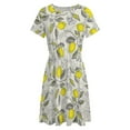 thumbnail image 4 of Lemon Pattern Women's Dress Short Sleeve Summer Sundress Summer Women Clothes, 4 of 7