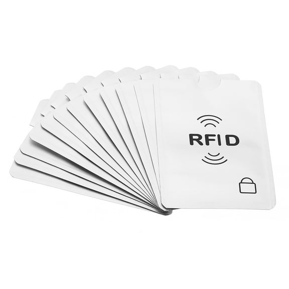 Uxcell RFID Blocking Sleeves Identity Theft Prevention Credit Cards Secure Protector Holders Sleeves White 12Pack