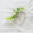 thumbnail image 1 of Nvzi Servilletero con estampado de plantas verdes, ideal para el hogar o el hotel. Anillo para servilletas de mesa con cuerda de cáñamo y cuentas de madera (cuerda de cáñamo verde oscuro)., 1 of 4