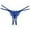 Blue, variant on Charmgo Thongs for Women Clearance, Women Embroidered Hollow Butterfly Low Waist Underpants Open Cut Pearl Massage Thong, Womens Underwear, G String Thongs for Women Black