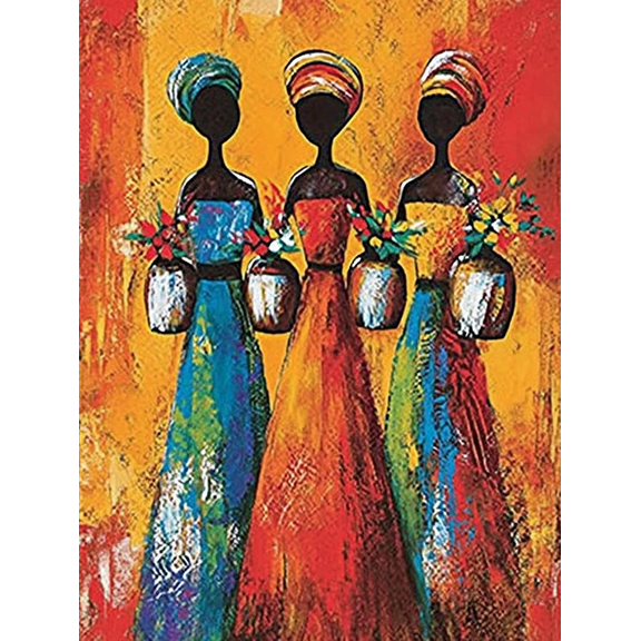 African Women Decoration Painting/Canvas Art， Suitable for Decorating Living Room， Bedroom， Office， Dining Room， Kitchen， Hallway， Guest Room， and Coffee Shop.