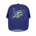 thumbnail image 1 of Cool Fisherman Printing Trucker Hat Pike Hunter Fishing Rod Mesh Snapback Caps Fishing Lures Drift Breathable Baseball Cap YP03556-60cm for adult Gao Jinjia LED, 1 of 2