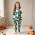 thumbnail image 2 of Futezty Toddler Boys Girls Halloween Pumpkin Pajamas Cute Ghost Print Pjs for Boy Jammies Little Kids Sleepwear Clothes Sets 2T-9T, 2 of 7