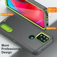 thumbnail image 4 of Stand Case for Motorola Moto G 5G 2024 with Metal Kickstand Hard PC & TPU Back Shockproof [Military Grade Protection] Heavy Duty Rugged Hybird Protective Cover for Motorola Moto G 5G 2024, Gray+Green, 4 of 9