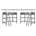 thumbnail image 4 of JINS & VICO Loft Bed, Twin Size Loft Bed Frame with Ladder and Full-Length Guardrail, Solid Wood Loft Bed for Kids Teens Adults Bedroom Dorm, No Box Spring Needed, Gray, 4 of 7