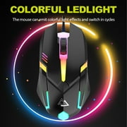 Tsuinz Wired Gaming Keyboard and Mouse Combo with Led Light for PC Laptop Xbox 1 PS4, Black