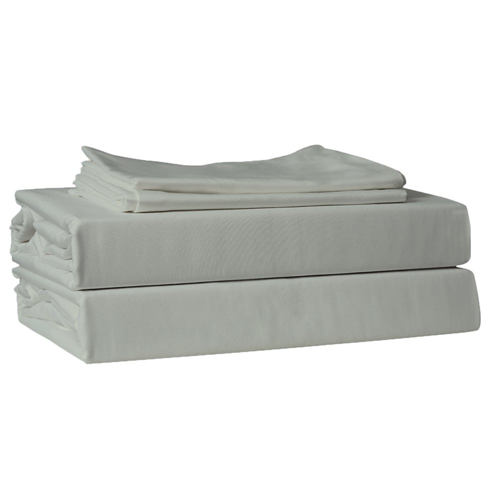 Just Linen 200 TC 100 Cotton Percale, Solid Griffin, King Bedding 4 Piece Sheet Set with 18