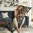 thumbnail image 5 of Boho Long Body Pillow Cover – Soft & Breathable Ethnic Fabric, Hidden Zipper, 20"x54", Stylish Abstract Tribal Print – Gift for Side Sleepers, Pregnancy, Home Decor, 5 of 7