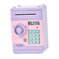thumbnail image 3 of Alcancía electrónica, caja de ahorro, juguete de desarrollo temprano, código de contraseña electrónico educativo, banco de dinero para niños, regalo rosa morado, 3 of 8