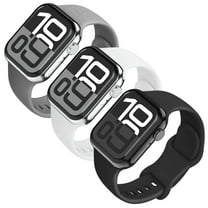 Vena 3 Pack For Apple Watch Band Series 10 42mm, Apple Watch Band Series 11 41mm Band Series 9 / 8 / 7, Silicone Sport Strap For 40mm iWatch