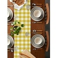 thumbnail image 5 of Hokiten Table Runners 36 Inches Long Dress Scarves, Yellow Gradient Farmhouse Kitchen/Dining Table Runner, Short Coffee Tablerunners, Farm Plaid Buffalo Checkered Gingham 13x36 Inch, 5 of 7