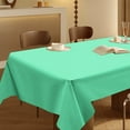 thumbnail image 5 of Plastic Table Cloth Disposable, 54 x 72 Inch 100% Waterproof Plastic Table Covers, Vinyl Tablecloth, Plastic Tablecloth for Rectangle Tables, Parties & Camping Cyan, 5 of 7