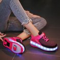 thumbnail image 5 of Roller Skate Shoes LED Light Up Sneaker with Wheels Roller Shoes USB Rechargeable Shoes Kids Gifts, 5 of 6