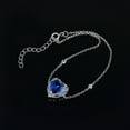 thumbnail image 2 of Jewelrypalace Heart Bowknot Love 4.1ct Heart Cut Light Blue Cubic Zirconia Adjustable Bracelet 925 Sterling Silver, 2 of 6