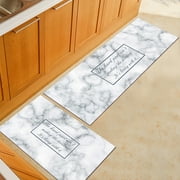 Comfortable Nordic Style Marble Printing Pattern Nonslip Floor Mat for Kitchen Dining Room