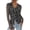 Dot Black White, variant on Women Button Down Floral Shirts Fall Trendy Long Sleeve V Neck Ruched Fitted Mesh Blouse Tops Date Outfits