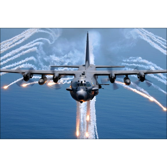 24"x36" Gallery Poster, AC-130H spectre gunship 16th Special Operations Squadron
