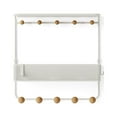 thumbnail image 6 of Umbra Estique Entryway Shelf with 10 Hooks White/Natural, 6 of 14
