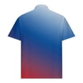 thumbnail image 6 of Vetsdori Short Sleeve Shirts for Men Big and Tall Pull-On Gradient Print Outdoor Collared Button up Blue Mens T-Shirts Round, 6 of 7