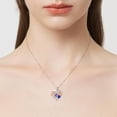 thumbnail image 7 of Midir&Etain Rose Heart Necklace Gifts for Women 18K White Gold Plated February September Birthstone Necklace Pendant Birthday Anniversary Christmas Jewelry Gift for Wife Her Mom, 7 of 7
