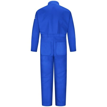 BULWARK Flame-Resistant Coverall, Royal Blue,58 CEC2RB LN 58