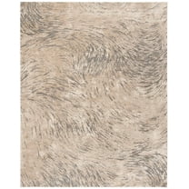 SAFAVIEH Meadow Kisha Abstract Area Rug, Ivory/Grey, 5'3" x 7'6"
