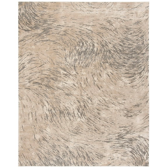 SAFAVIEH Meadow Kisha Abstract Area Rug, Ivory/Grey, 5'3" x 7'6"