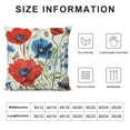 thumbnail image 6 of Nawypu  Poppy Floral Pillow Covers 2pcs Spring Red Flowers Gifts Decorative Throw Pillow Cases 2pcs Outdoor for Sofa Couch Bar Club Valentines Day Decor 22x22in, 6 of 6