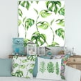 thumbnail image 2 of Designart ' Ancient Floral Tropical Leaves II ' Tropical Canvas Wall Art Print, 2 of 4