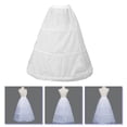 thumbnail image 2 of Petticoat Crinoline Floor Length Underskirt Hoop A  Line Skirts Hoopless Wedding Dress Ankle Petticoats Bridal Long Half, 2 of 10