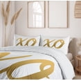 thumbnail image 6 of Ambesonne Xo Duvet Cover Set, Classical Vintage Design, 2-Calking, Sand Brown White, 6 of 7