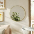 thumbnail image 6 of Umbra Hubba 24" Round Wall Mirror Metallic Finish Brass, 6 of 9