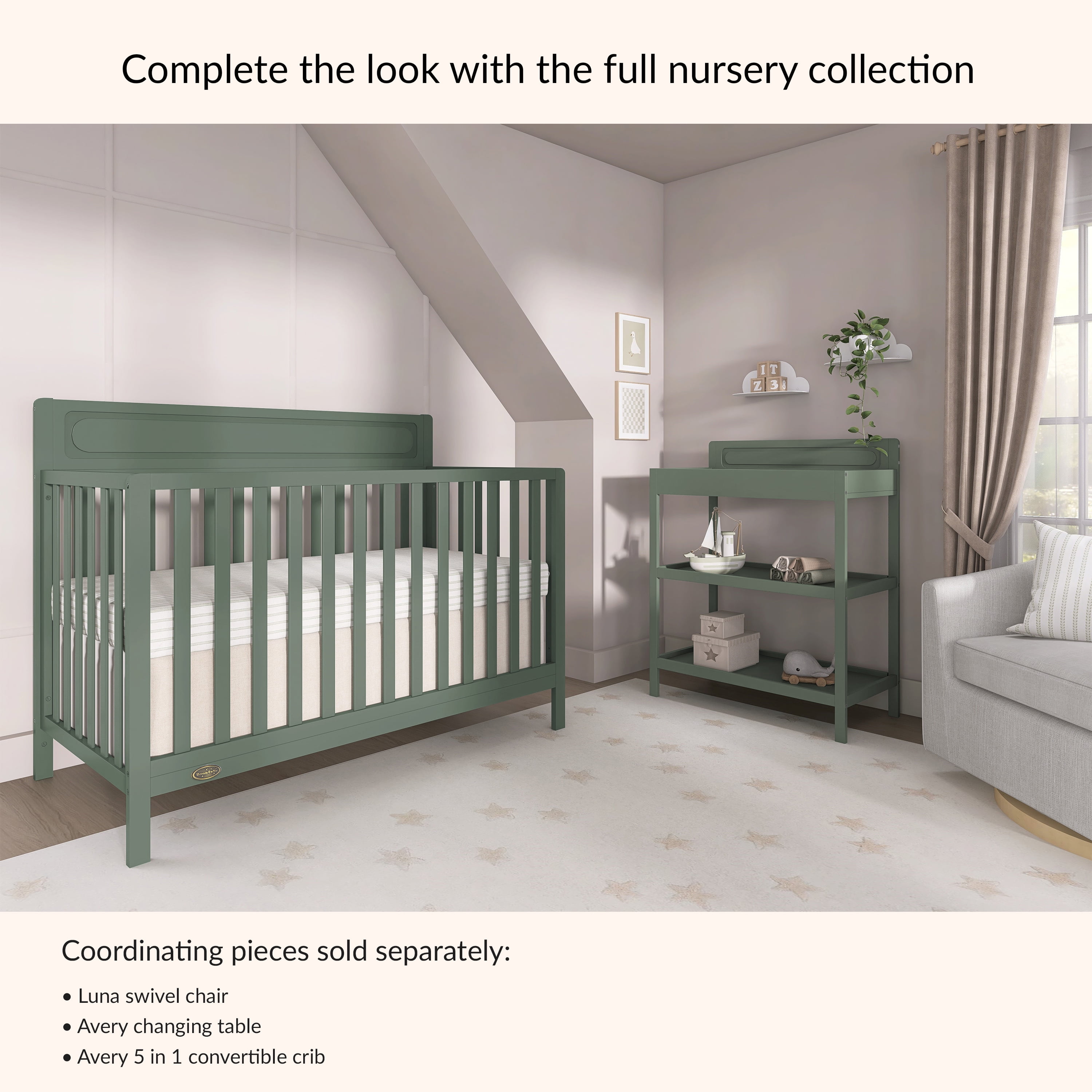 Dream On Me Avery Changing Table, Meadow Green