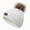 K166-White, variant on NOLDARES Girls Boys Winter Hat Children's Warm Knitted Earflaps Beanie with Pom Pom Thicken Fleece Lining Cap for Kids(K166-Grey)