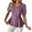 Purple, variant on purcolt Womens Tops Puff Short Sleeve V Neck Peplum Hem Button Down Shirts Elegant Blouses for Casual Work Office