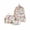 White, variant on Weebloom Large School Backpack For Kids Girls Cute 3Pcs School Bags Set 3 Piece Floral Bookbag Middle High School College Black