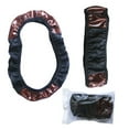 thumbnail image 6 of Wood Grain Faux Leather Car Steering Wheel Cover 14.5 To 15.5 Inch Diameter, 6 of 8