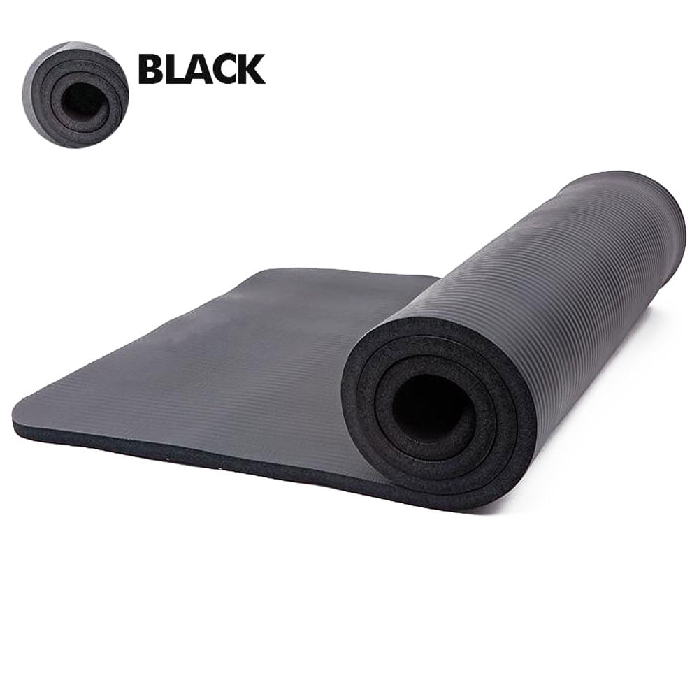 THICK 10mm NBR Foam Yoga Mat For Pilates Exercise Gym Exercise WITH CARRY STRAP 