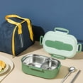 thumbnail image 2 of Insulated Stainless Steel Thermal Lunch with Multiple Separate Compartments for Microwave Heating and Meals, 2 of 6