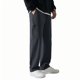 thumbnail image 1 of Pantalones largos para hombre, color liso, con ribete suave, estilo cargo, de poliéster., 1 of 2